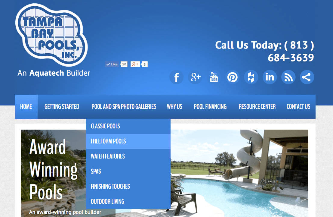 Client Profile: Tampa Bay Pools | Pool Marketing Site Digital and Inbound Marketing Agency Houston