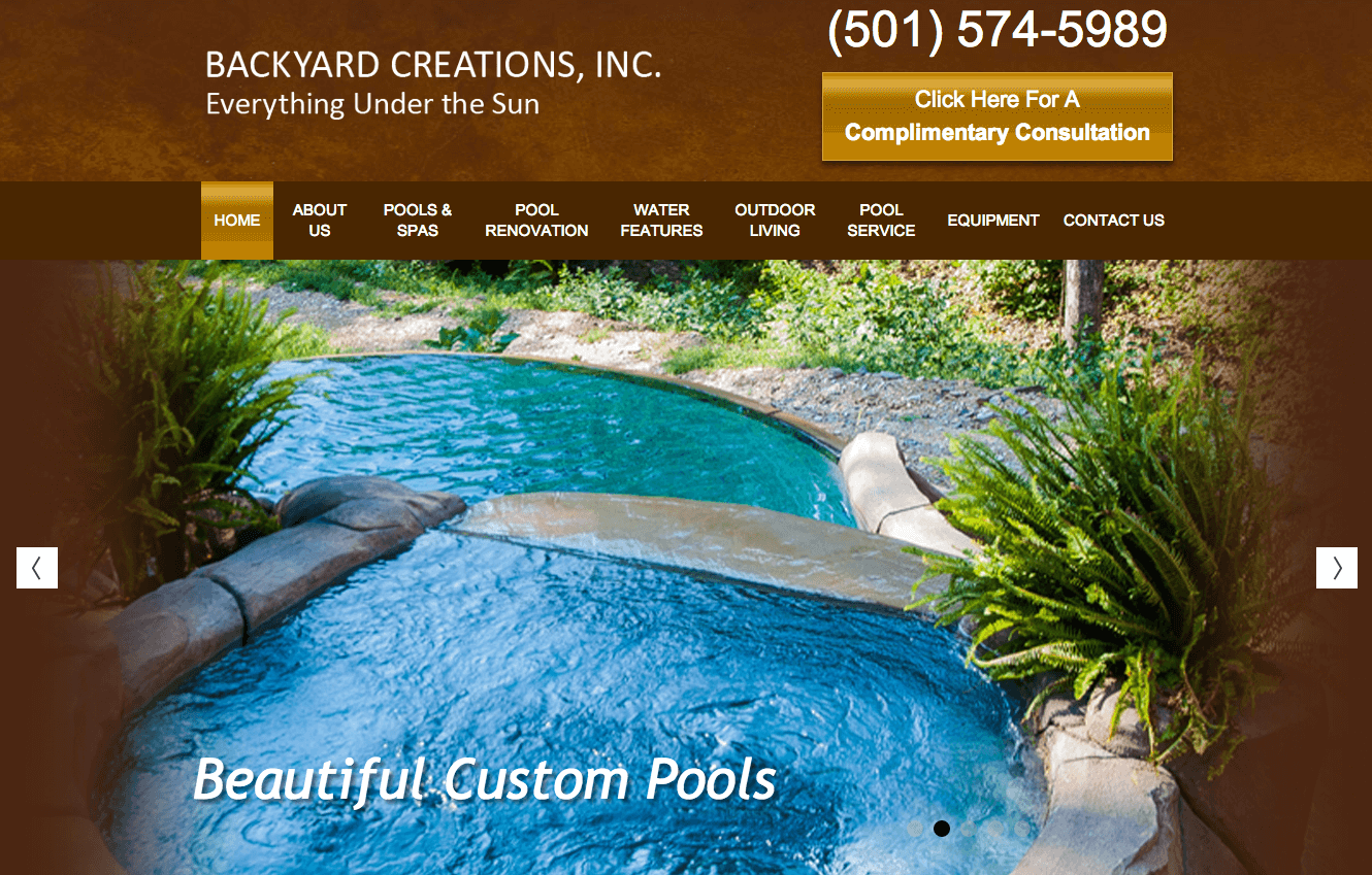 Client Profile: Backyard Creations | Pool Marketing Site Digital and Inbound Marketing Agency Houston