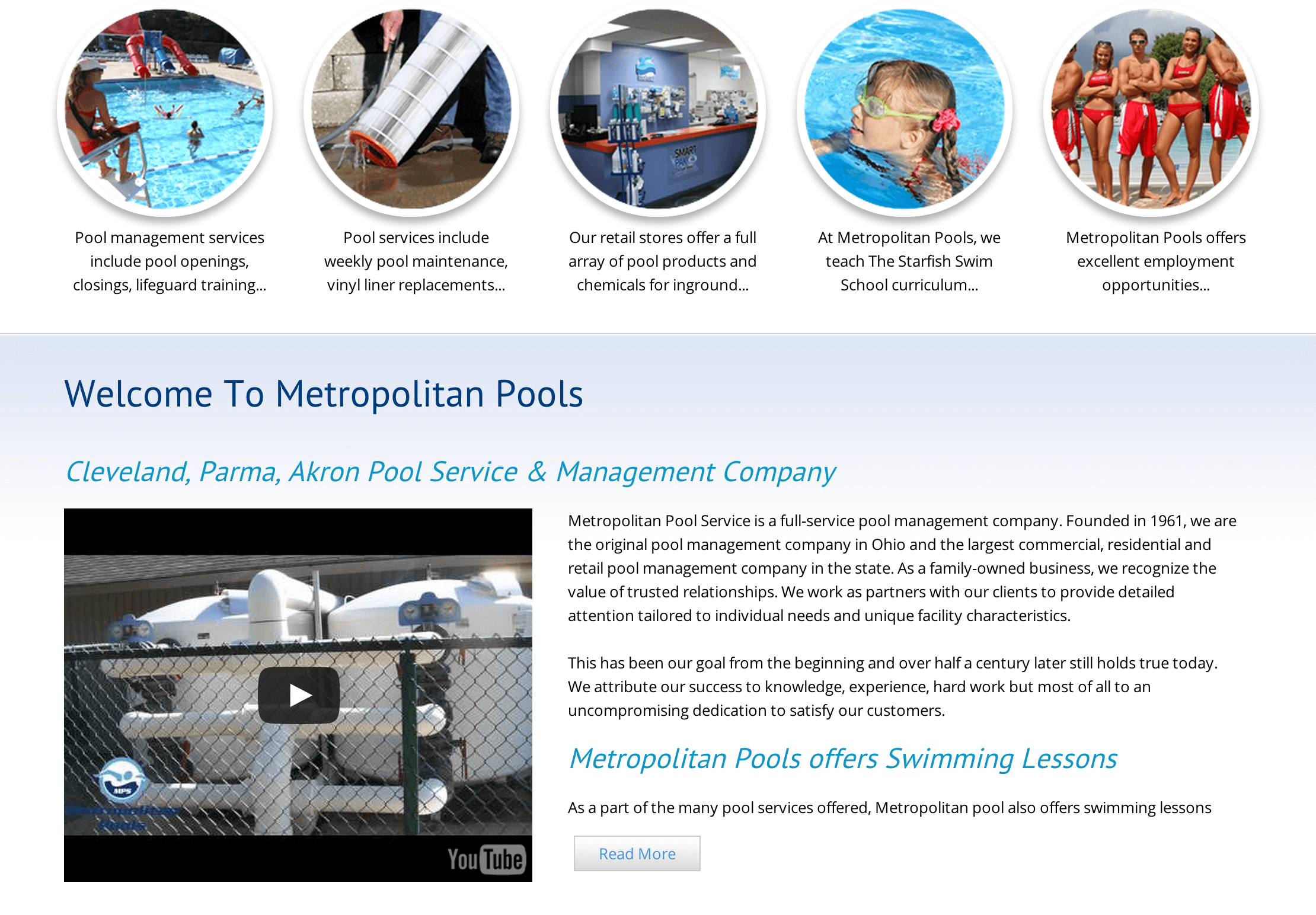 Client Profile: Metropolitan Pools | Pool Marketing Site by Small Screen Producer Digital and Inbound Marketing Agency Houston
