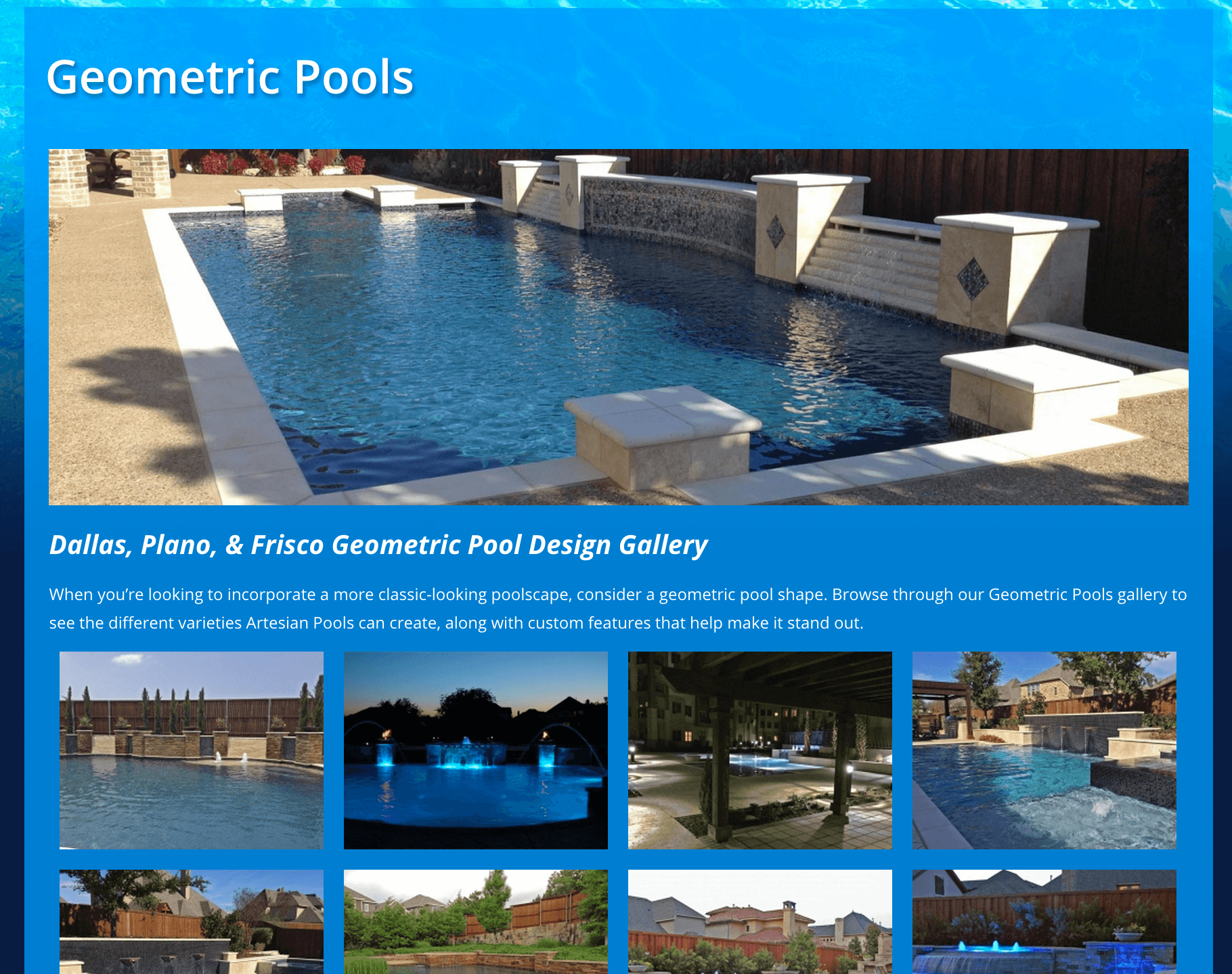 Client Profile: Artesian Custom Pools | Small Screen Producer Digital and Inbound Marketing Agency Houston