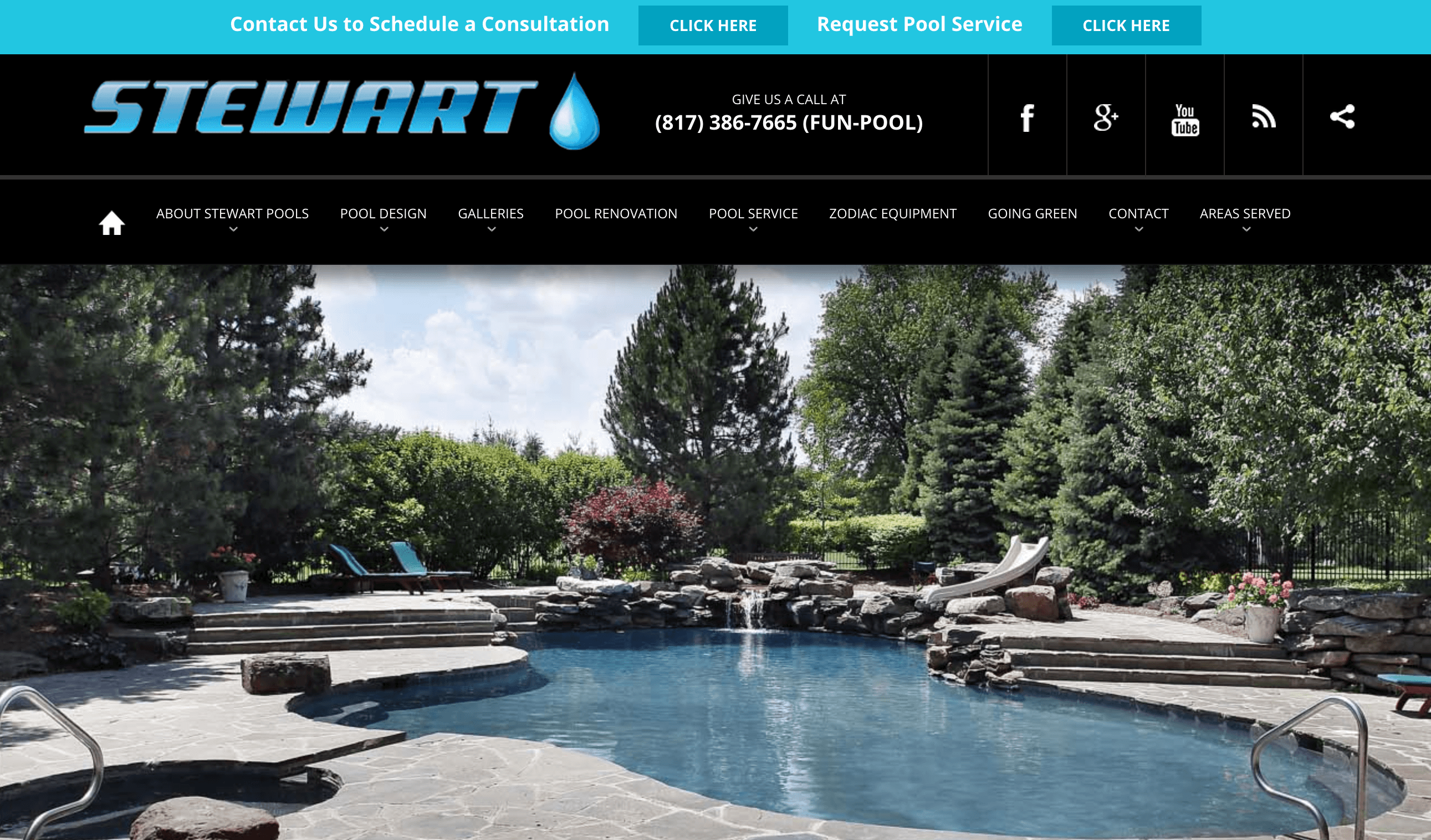 Pool Marketing Site Client Profile: Stewart Pools | Pool Marketing Site Digital Media and Inbound Marketing Agency Houston Texas