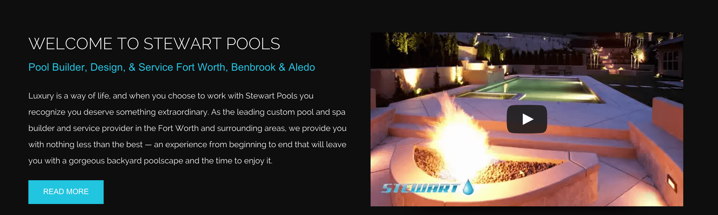 Pool Marketing Site Client Profile: Stewart Pools | Pool Marketing Site Digital Media and Inbound Marketing Agency Houston Texas