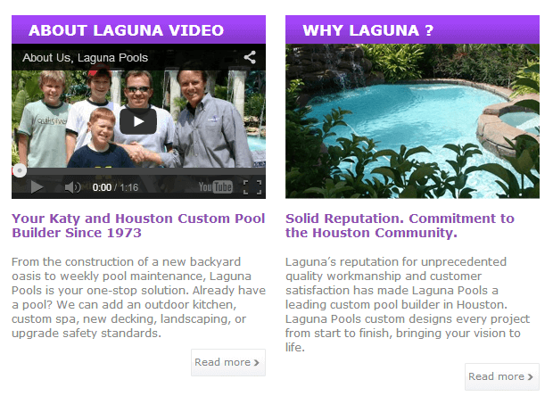 Client Profile: Laguna Pools | Small Screen Producer Digital and Inbound Marketing Agency Houston