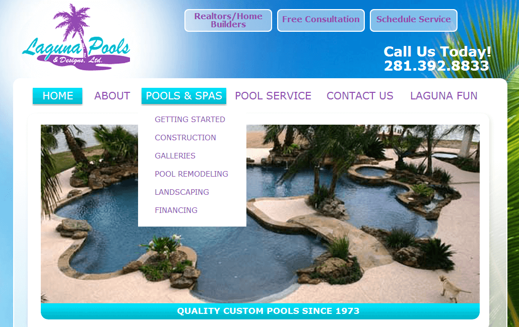 Client Profile: Laguna Pools | Small Screen Producer Digital and Inbound Marketing Agency Houston