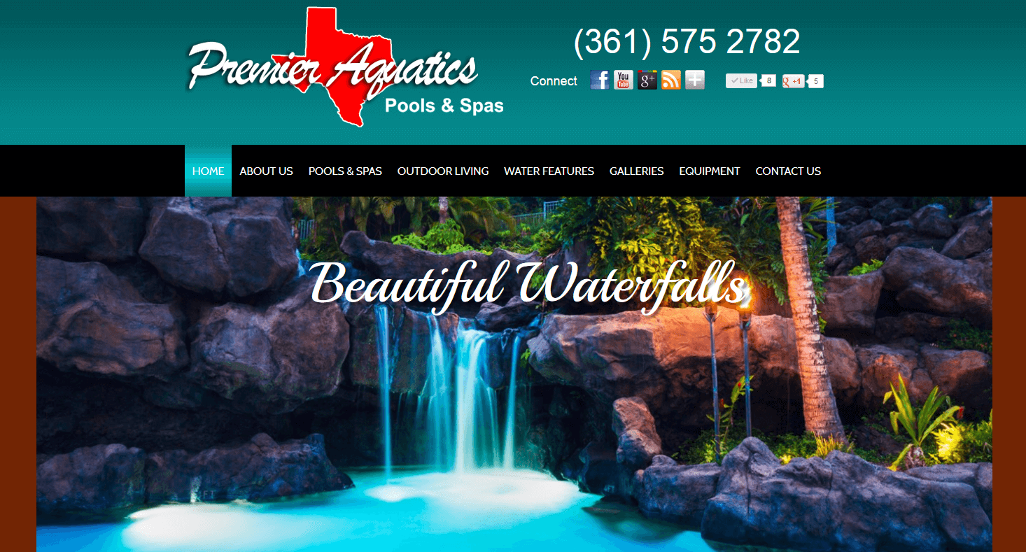 Client Profile: Premier Aquatics | Pool Marketing Site Digital and Inbound Marketing Agency Houston