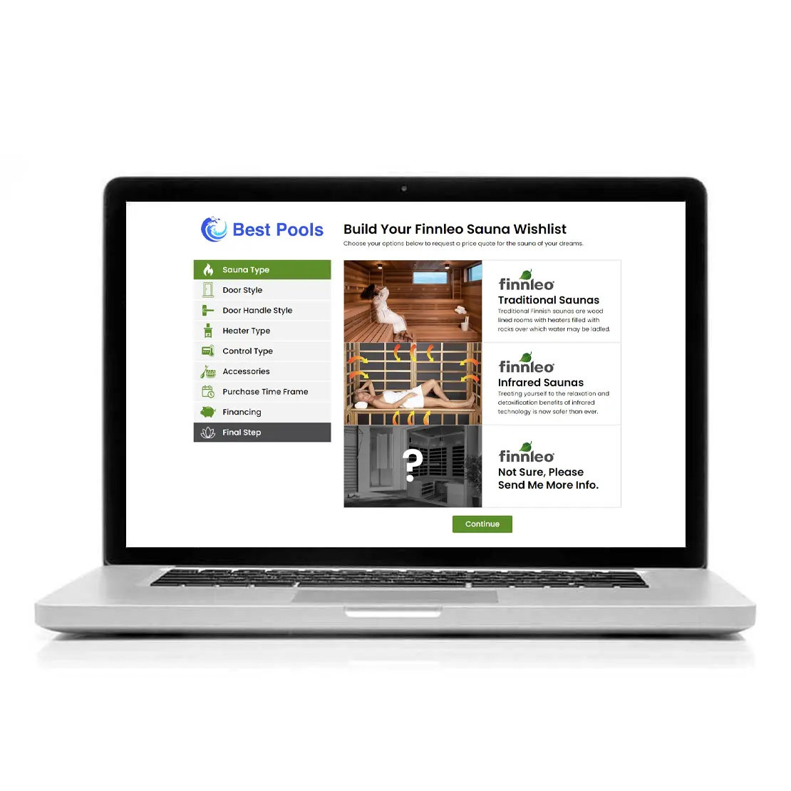 Finnleo Saunas Website Sales Automation Wishlist