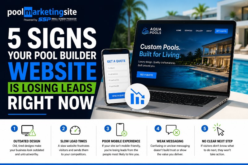 PMS-5 Signs Your Pool Builder Website Is Losing Leads