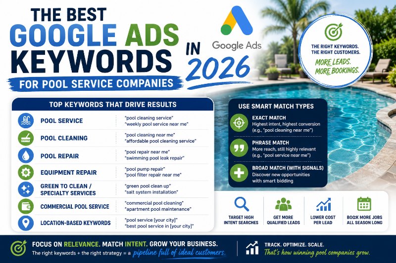 PMS-The Best Google Ads Keywords for Pool Service Companies 2026