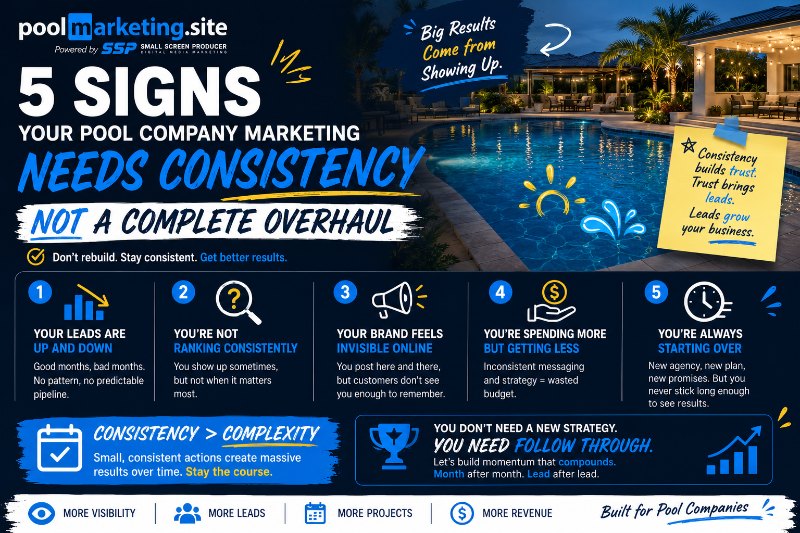 PMS-5 Signs Your Pool Marketing Needs Consistency — Not a Redo