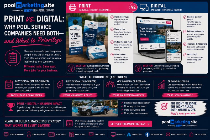 PMS-Print vs. Digital Marketing for Pool Service Companies