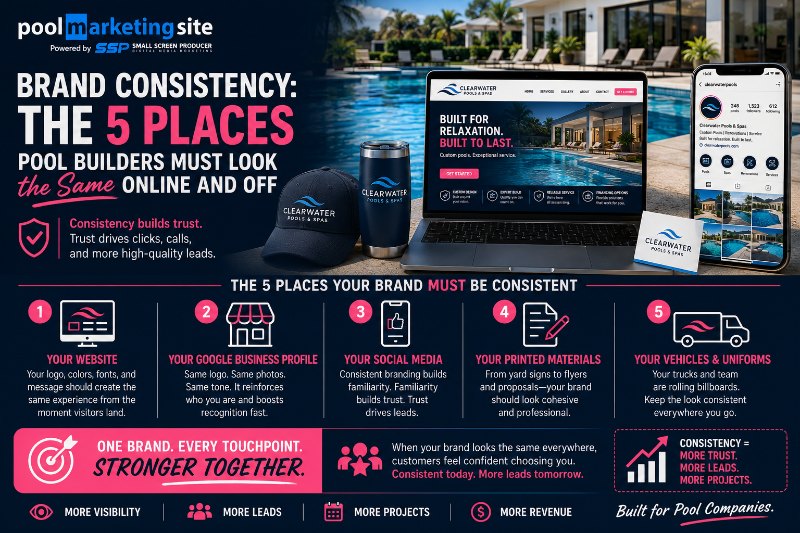 PMS-The 5 Places Pool Builders Must Have Consistent Branding
